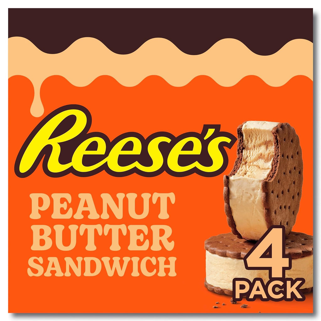 Klondike, Reese's Peanut Butter Sandwich, 4 oz. 4 Packs (1 Count)