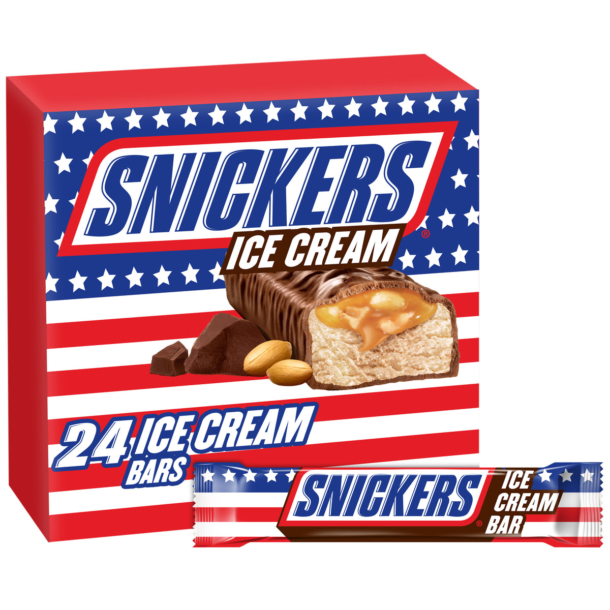 Snickers Ice Cream Bar (Case of 24) – icecreamsource