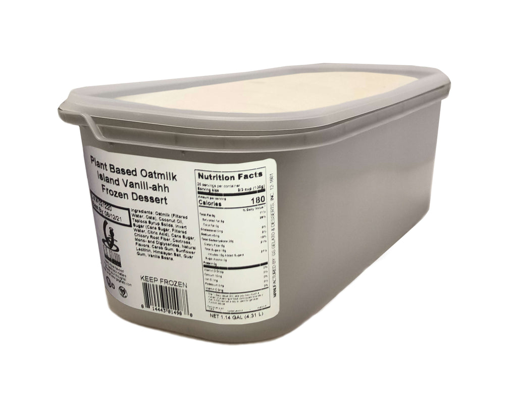 G.S Gelato, Plant Based Oatmilk Island Vanilla Frozen Dessert, 5 L. (1 Count) tub