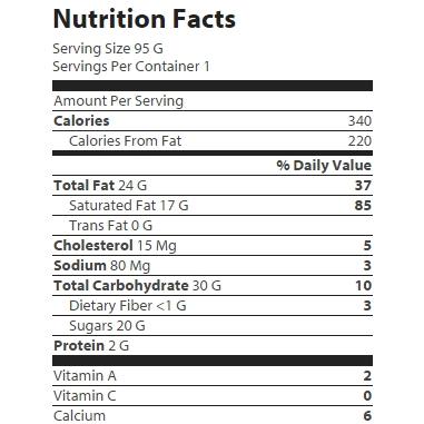 Nestle, Dibs (16 Count Case) nutrition