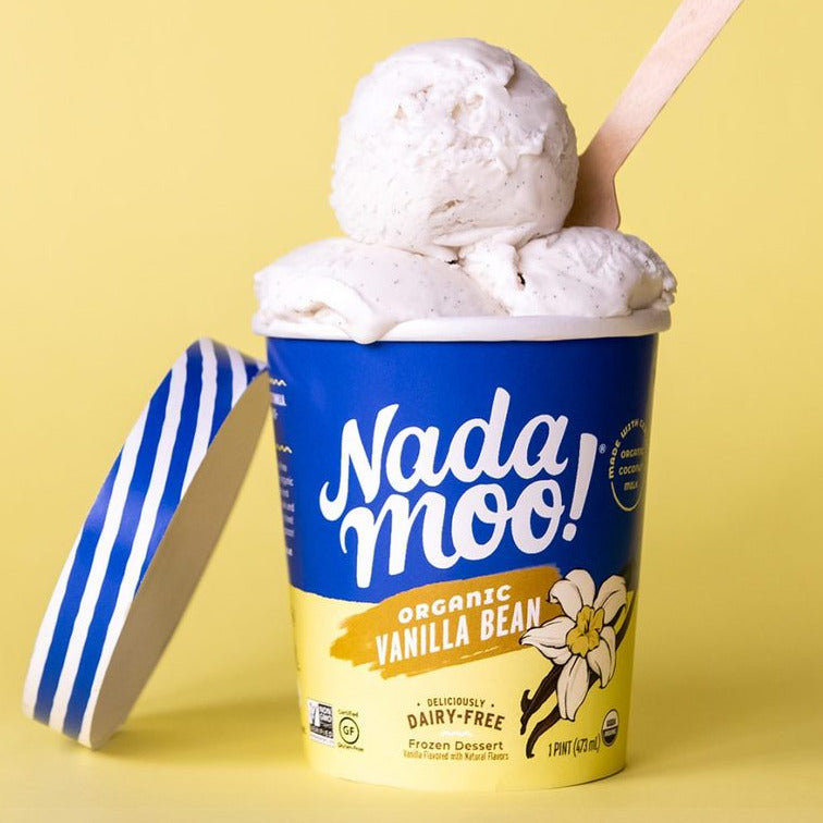 NadaMoo! - Organic Vanilla Bean (Pint) open