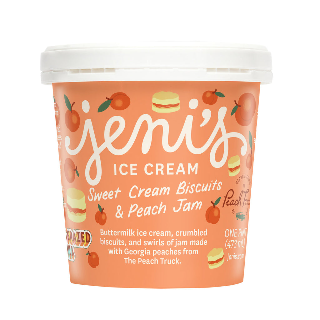 Jeni's - Sweet Cream Biscuits & Peach Jam (Pint)