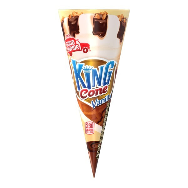 Good Humor Vanilla King Ice Cream Cone, 4.2 oz. (24 Count)