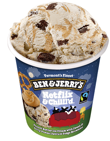 Ben & Jerry's Netflix & Chill'd Ice Cream (Pint) open top