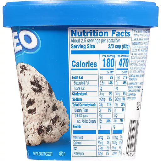 Oreo, Cookies & Cream Ice Cream, Pint (1 Count) icecreamsource