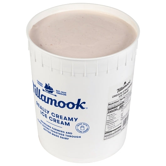 Tillamook, Oregon Strawberry Ice Cream - 3 Gallons open