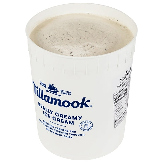 Tillamook, Cookies and Cream Ice Cream - 3 Gallons open