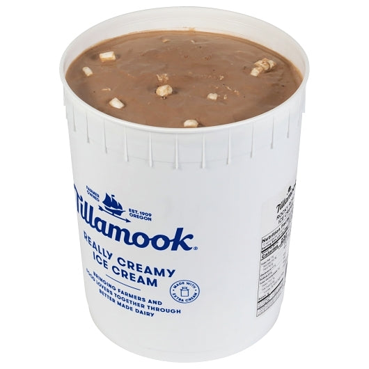 Tillamook, Rocky Road Ice Cream - 3 Gallons open