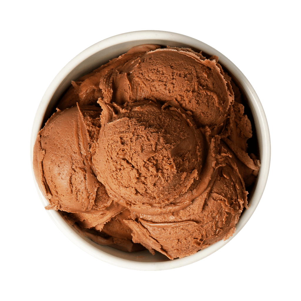 Funny Farm Goat Milk Ice Cream, Deep Chocolate (Pint) scoop