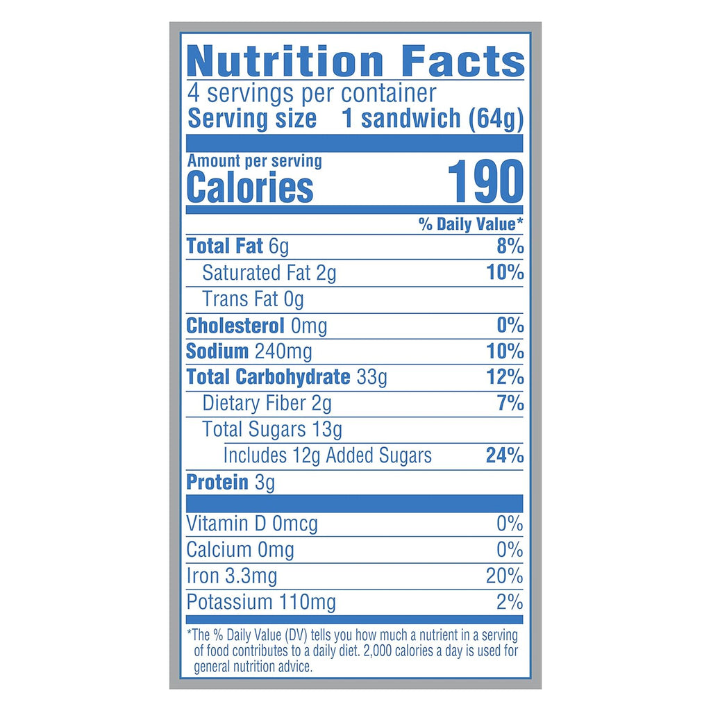 Klondike, Cookies & Cream Sandwich, 4 oz. 4 Packs (1 Count) nutrition