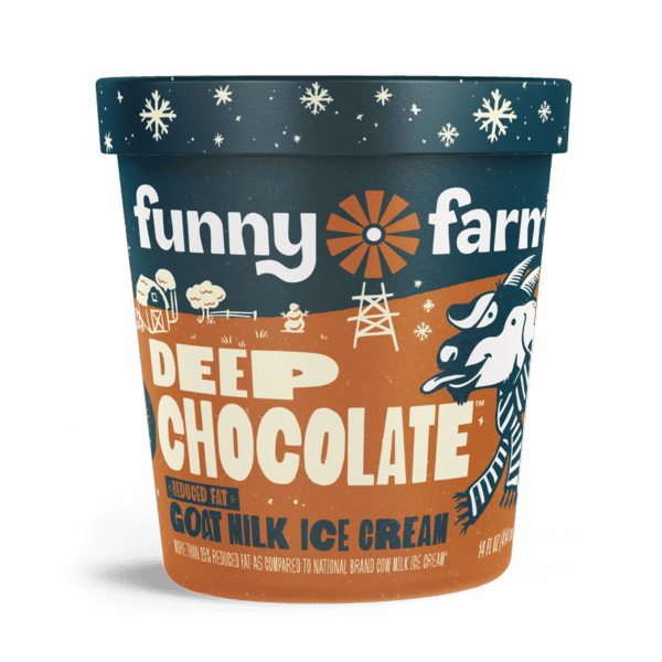 Funny Farm Goat Milk Ice Cream, Deep Chocolate (Pint)