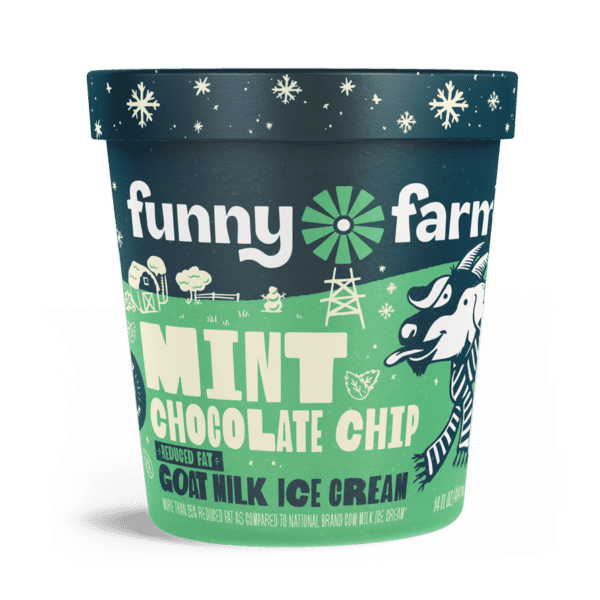 Funny Farm Goat Milk Ice Cream, Mint Chocolate Chip (Pint)