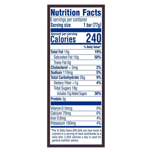 Klondike, Reese's Peanut Butter Bar, 4 oz. 6 Packs (1 Count) nutrition