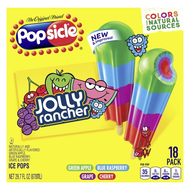 Popsicle, Jolly Rancher Popsicles, 18 Pack (1 Count)