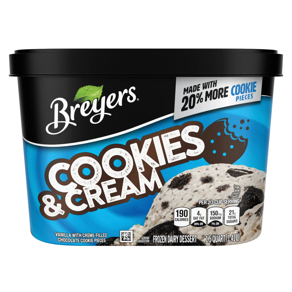 Breyer's, Cookies & Cream Ice Cream, 48 oz. Tub (1 Count)