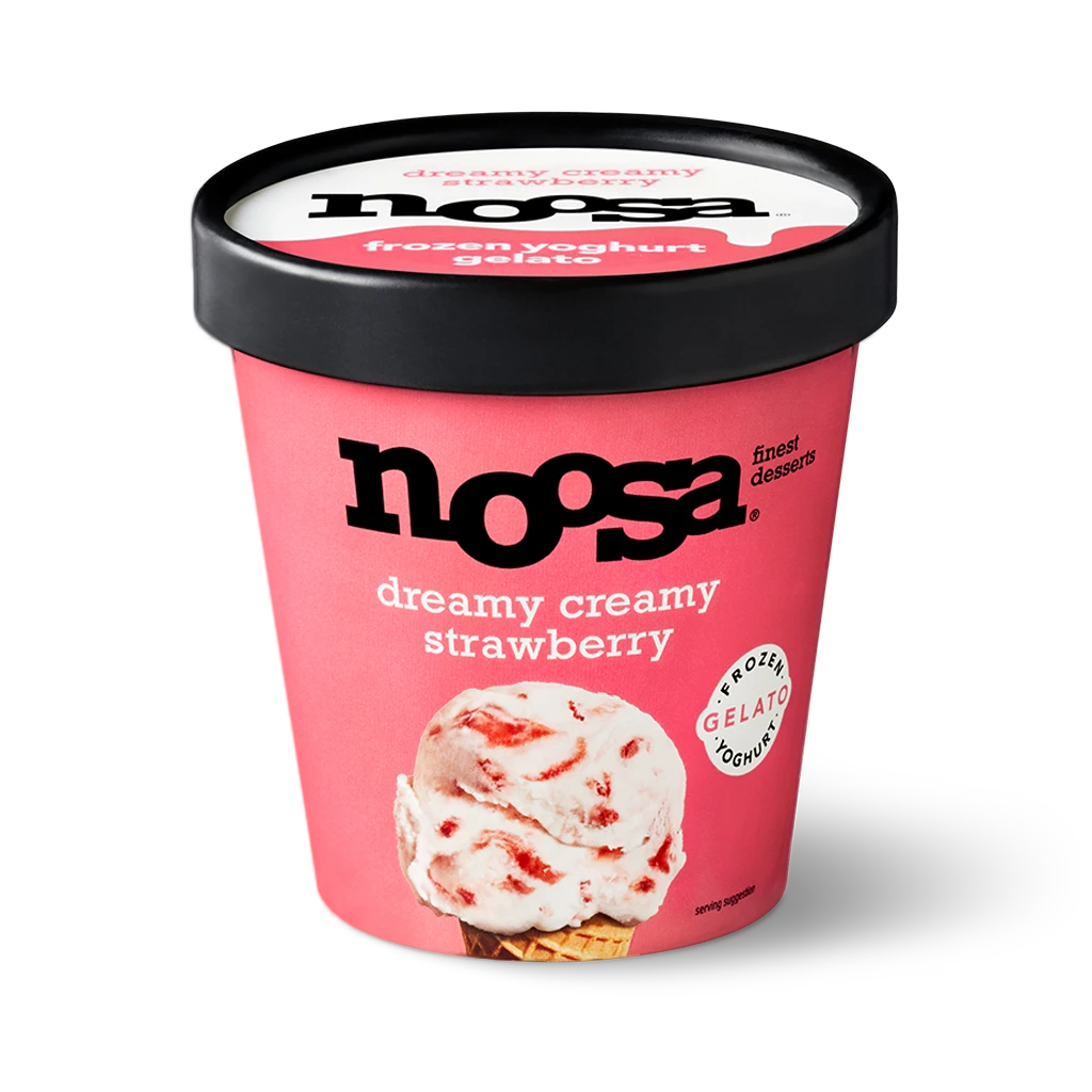 noosa Frozen Yogurt Gelato - Dreamy Creamy Strawberry (Pint
