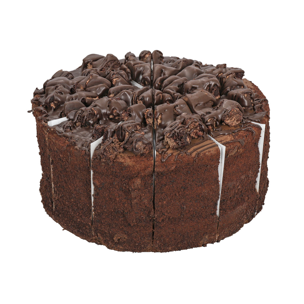 Sweet Street, Big Iced Chocolate Cake (1 Count) cut