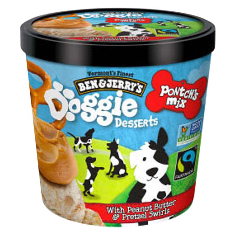 Ben & Jerry's, Pontch's Mix Peanut Butter & Pretzel Swirl Doggie Desserts, 4oz. (12 count)