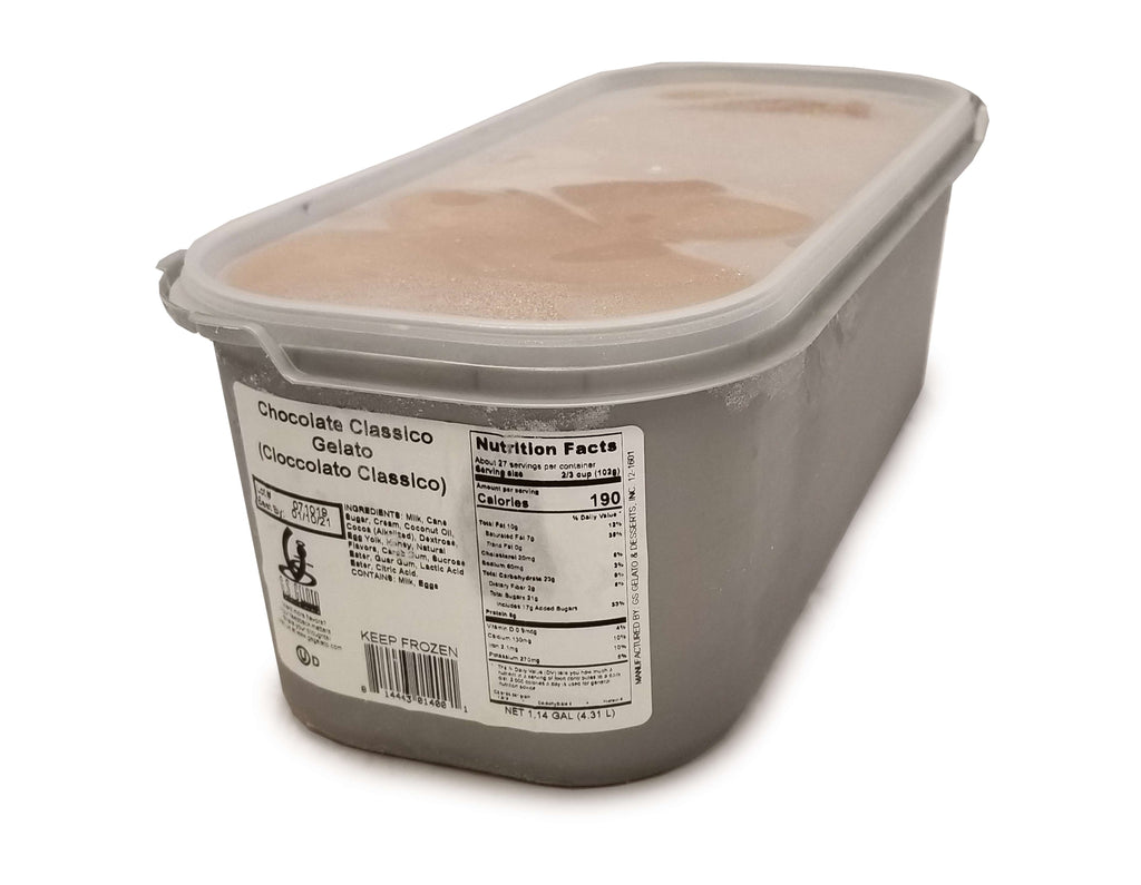 G.S Gelato, Chocolate Classico Gelato, 5 L. (1 Count) tub