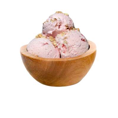 G.S Gelato, Plant Based Oatmilk Strawberry Almond Crisp Frozen Dessert, 5 L. (1 Count) scoops