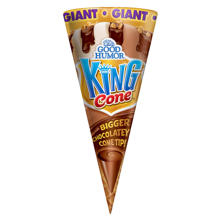 Good Humor, Giant King Cone Vanilla & Chocolate, 8 oz. (12 Count)