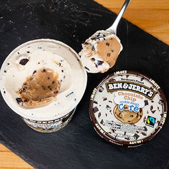 Ben & Jerry's - Chocolate Chip Cookie Dough Core Ice Cream (Pint) scoop