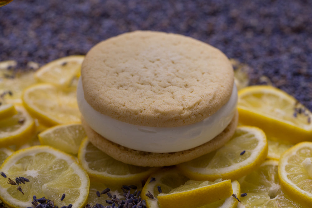 Ruby Jewel - Lemon Lavender Ice Cream Sandwich 5.25 oz (10 count) open