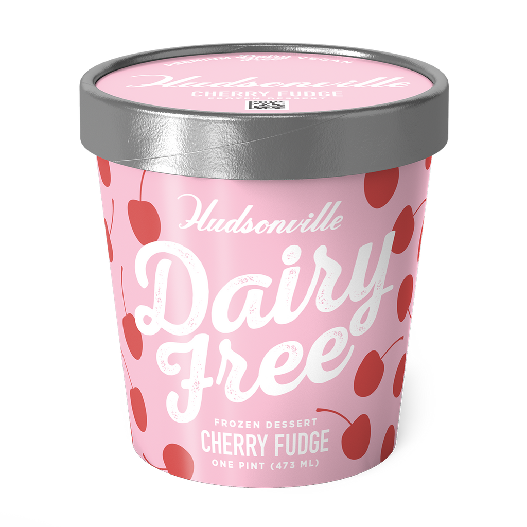 Husdonville Ice Cream, Dairy Free Cherry Fudge (Pint)