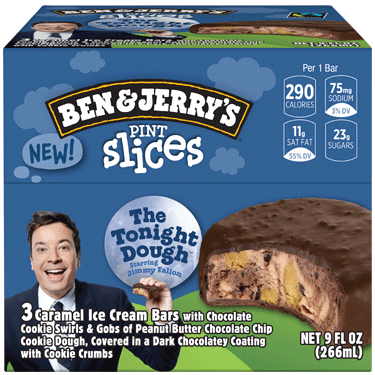 Ben & Jerry's Pint SLICES - The Tonight Dough - Box of 3