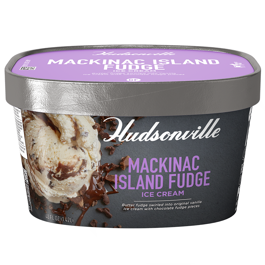 Husdonville Ice Cream, Mackinac Island Fudge (48oz Carton)