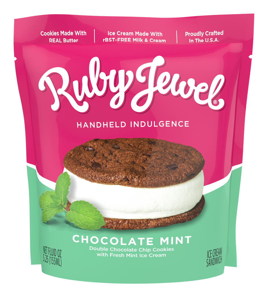 Ruby Jewel - Chocolate Mint Ice Cream Sandwich 5.25 oz (10 count)