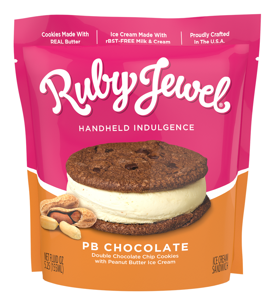 Ruby Jewel - PB Chocolate Ice Cream Sandwich 5.25 oz (10 count)