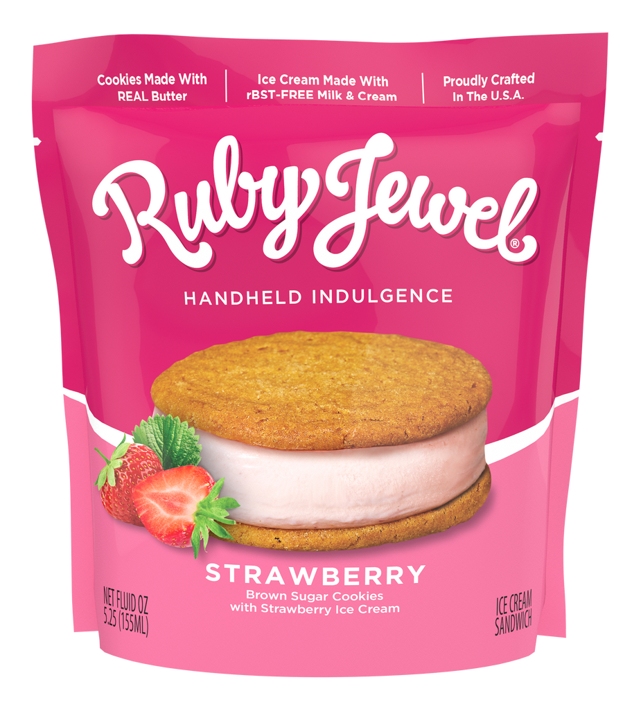 Ruby Jewel - Strawberry Ice Cream Sandwich 5.25 oz (10 count)