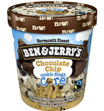 Ben & Jerry's - Chocolate Chip Cookie Dough Core Ice Cream (Pint)