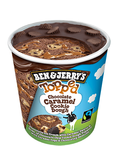 Ben & Jerry's, Chocolate Caramel Cookie Dough Topped (Pint)