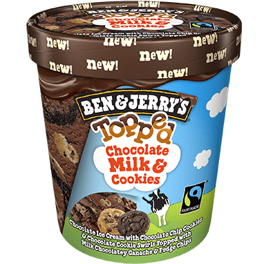 Ben & Jerry's Chocolate Milk & Cookies Topp'd Ice Cream (Pint)