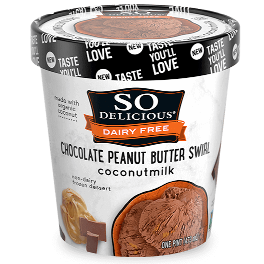 SO Delicious, Cocconut Milk Chocolate Peant butter, 16 oz. Pint (1 count)