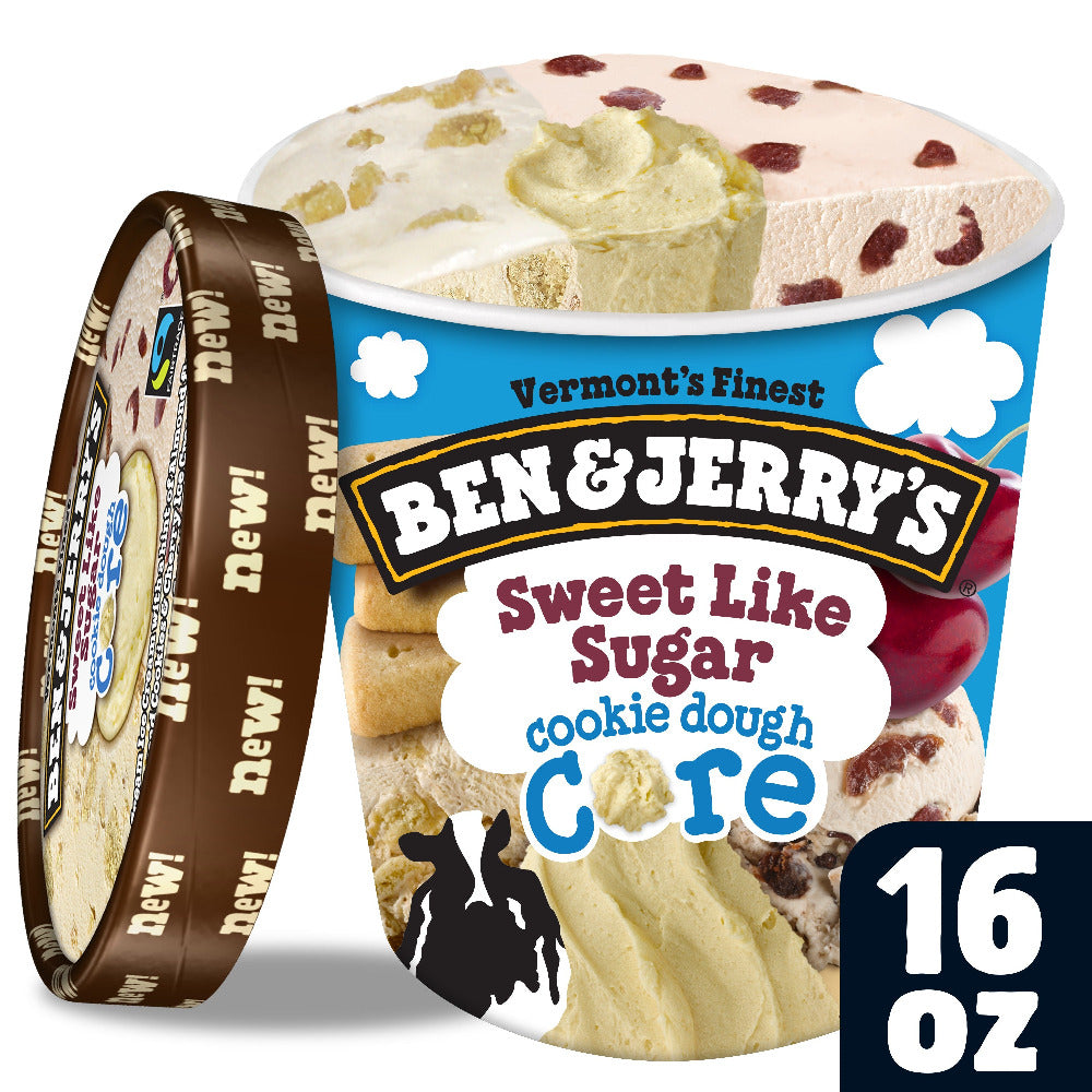 Ben & Jerry's, Sweet Like Sugar Cookie Dough Core Ice Cream, Pint (1 count) open