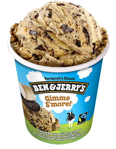 Ben & Jerry's, Gimme S'more Ice Cream, Pint (1 count) open