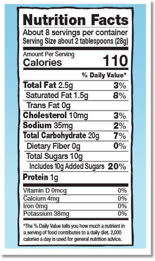 Ben & Jerry's, Ginger Cookie Dough Chunks, 8 oz. (1 count) nutrition panel