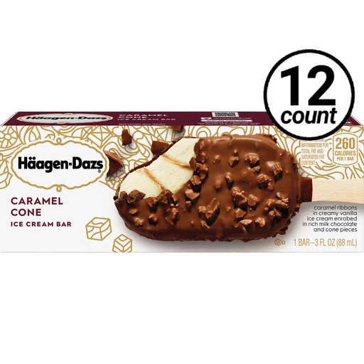 Haagen-Dazs Caramel Cone Ice Cream Bar (Case of 12)