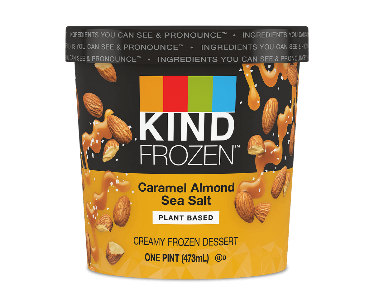 KIND Frozen, Caramel Almond Sea Salt (Pint) – icecreamsource