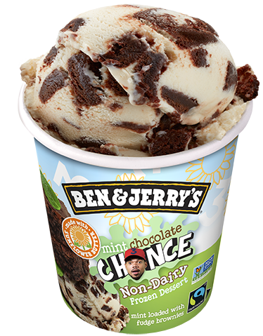 Ben & Jerry's Non-Dairy Mint Chocolate Chance (Pint) open