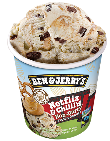 Ben & Jerry's Non-Dairy Netflix & Chill'd Ice Cream (Pint) open top