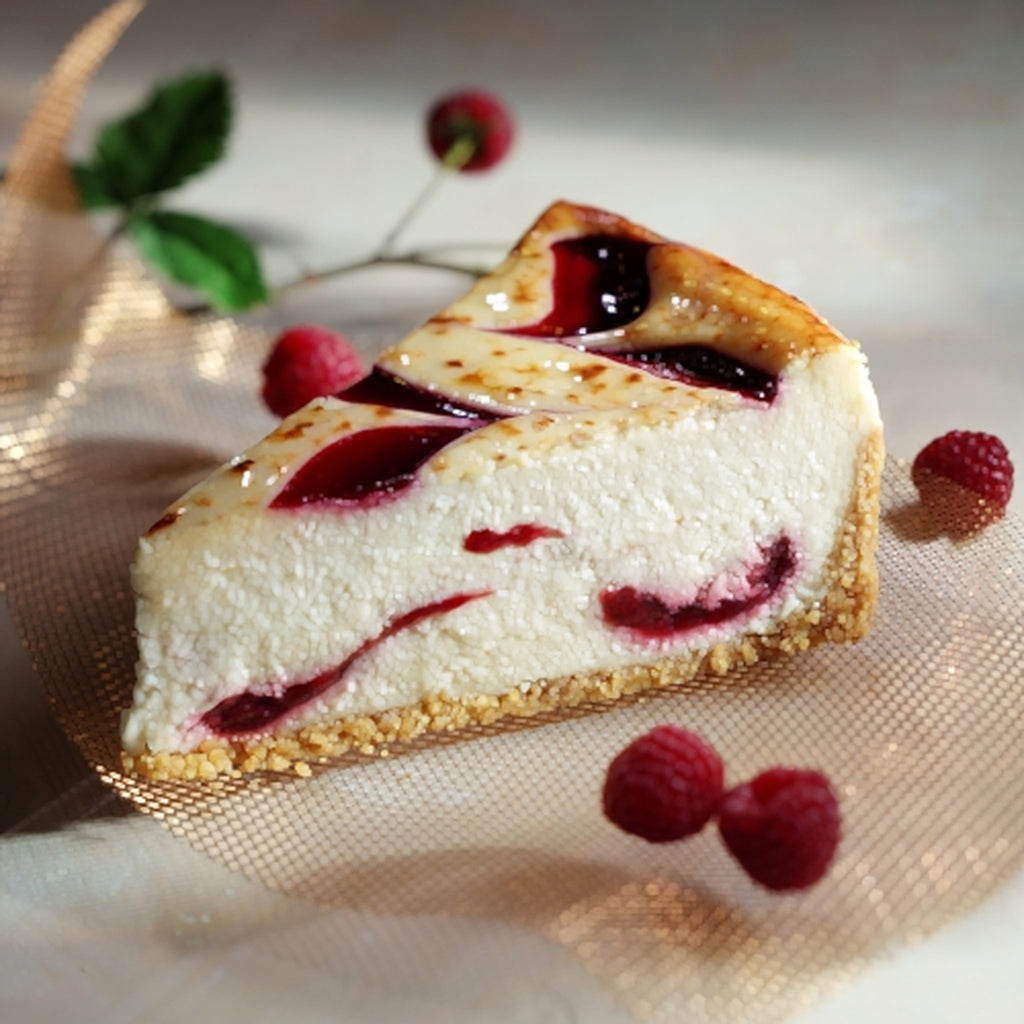 Sweet Street, White Chocolate with Raspberry Cheesecake (1 Count) slice