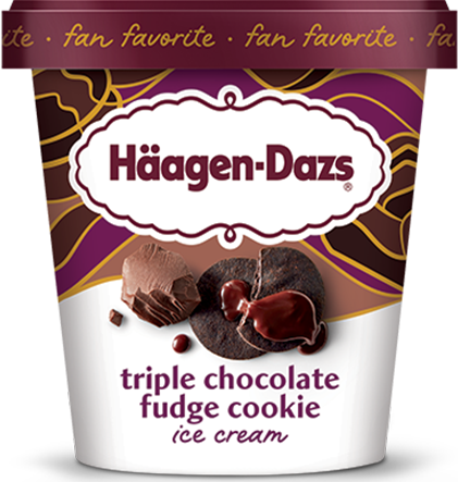 Haagen-Dazs Triple Chocolate Fudge Cookie (Pint)